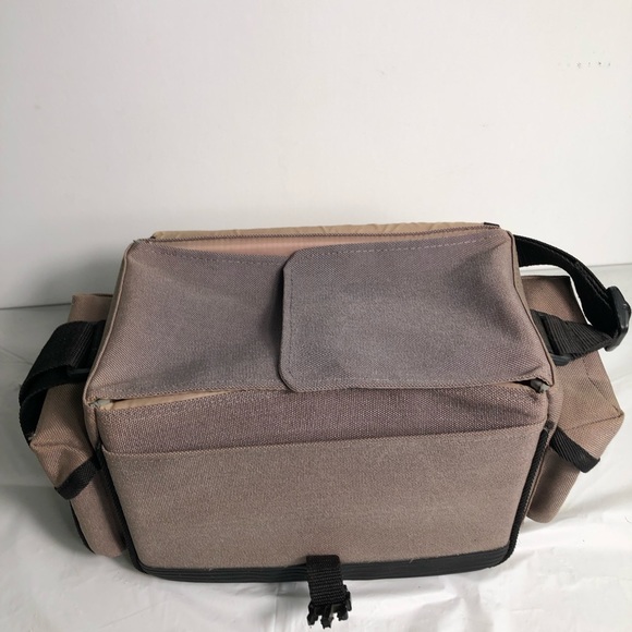 Vtg Optex Canvas Camera Bag Beige/black - Picture 7 of 11